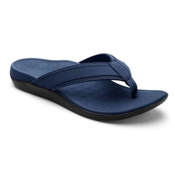 VIONIC Wave Navy Webbing Sandals Size 9M Orthotic Comfort - Picture 4 of 13